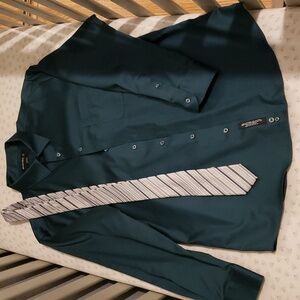 Murano Men's Long Sleeve Green Shirt